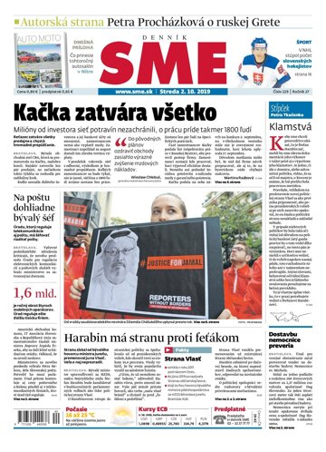 Obálka e-magazínu SME 2.10.2019