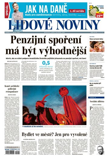 Obálka e-magazínu Lidové noviny 17.2.2020