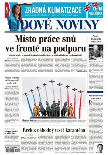 Obálka e-magazínu Lidové noviny 15.7.2020