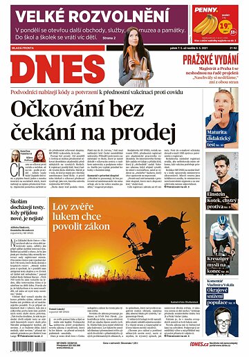 Obálka e-magazínu MF Dnes 7.5.2021