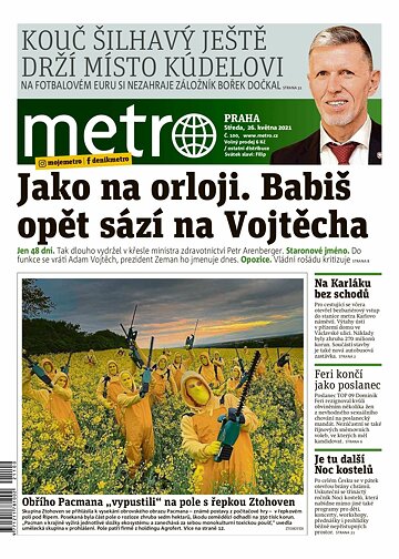 Obálka e-magazínu deník METRO 26.5.2021