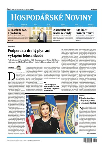 Obálka e-magazínu Hospodářské noviny 148 - 2.8.2022