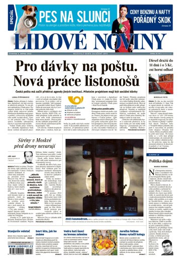 Obálka e-magazínu Lidové noviny 3.8.2023