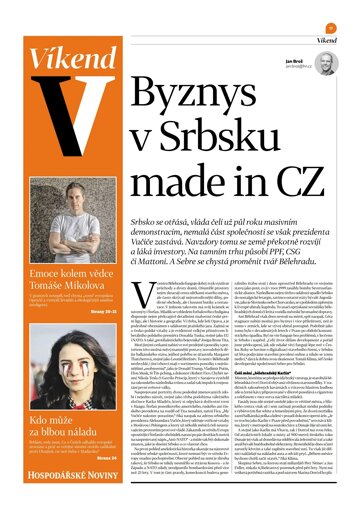 Obálka e-magazínu Hospodářské noviny - příloha Víkend 113 - 13.6.2025 Víkend