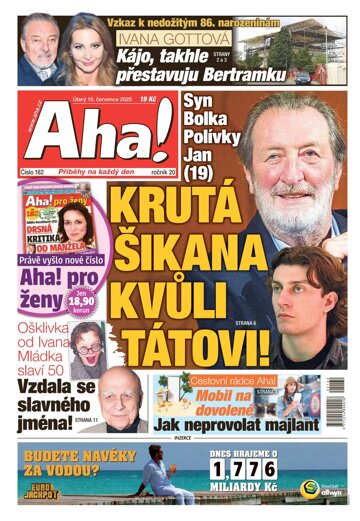 Obálka e-magazínu AHA! 15.7.2025