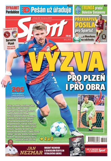 Obálka e-magazínu Sport 30.7.2025