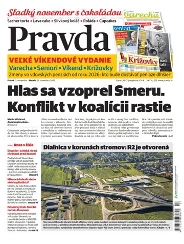 Obálka e-magazínu Pravda 21. 11. 2025