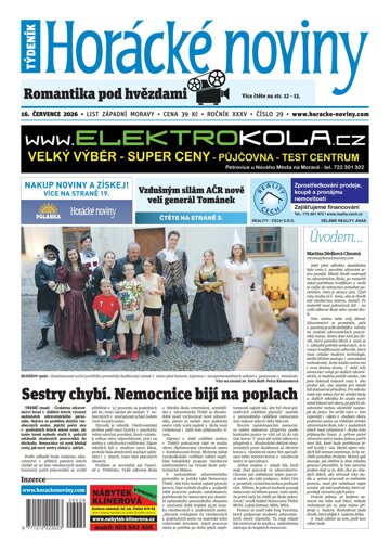 Obálka e-magazínu Horácké Noviny 29/2026