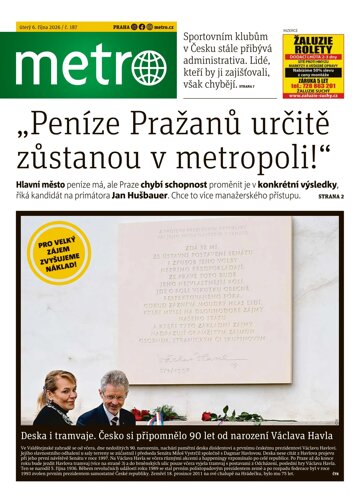 Obálka e-magazínu deník METRO 6.10.2026