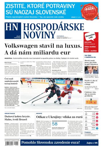 Obálka e-magazínu Hospodárske noviny 18.05.2015