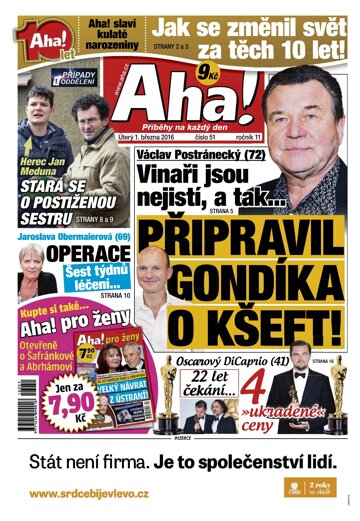 Obálka e-magazínu AHA! 1.3.2016