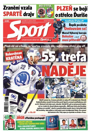 Obálka e-magazínu Sport 4.4.2016