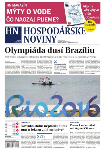 Obálka e-magazínu Hospodárske noviny 05.08.2016