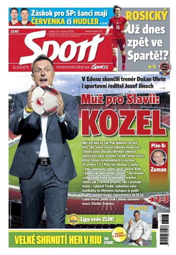 Obálka e-magazínu Sport 30.8.2016