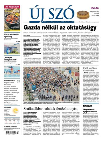 Obálka e-magazínu Új Szó 18.8.2017