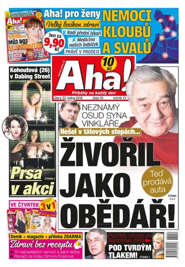 Obálka e-magazínu AHA! 23.1.2018