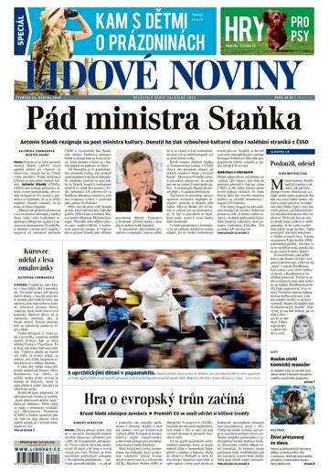 Obálka e-magazínu Lidové noviny 16.5.2019