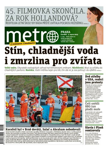 Obálka e-magazínu deník METRO 5.8.2019