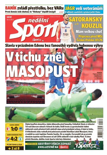Obálka e-magazínu Nedělní Sport 11.8.2019