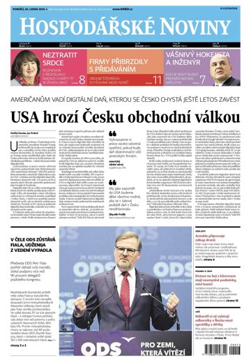 Obálka e-magazínu Hospodářské noviny 013 - 20.1.2020