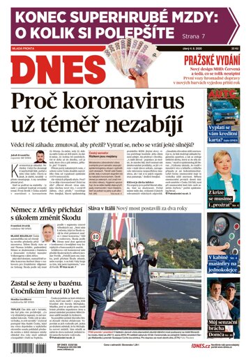 Obálka e-magazínu MF Dnes 4.8.2020