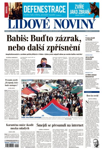 Obálka e-magazínu Lidové noviny 26.10.2020