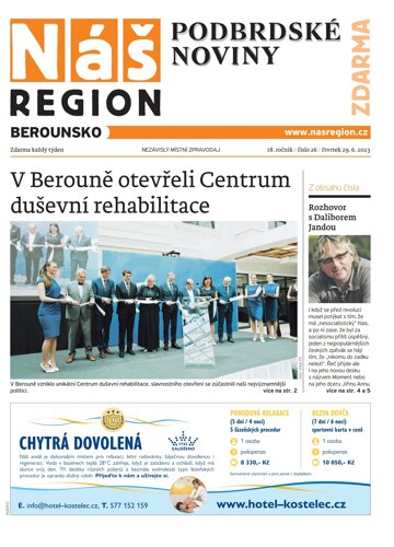 Obálka e-magazínu Náš Region - Berounsko 26/2023