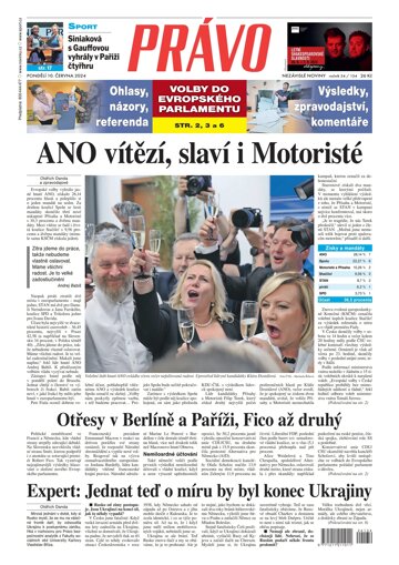 Obálka e-magazínu Deník Právo 10.6.2024