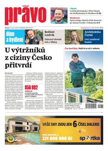 Obálka e-magazínu Deník Právo 6.8.2025