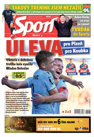 Obálka e-magazínu Sport 20.8.2025