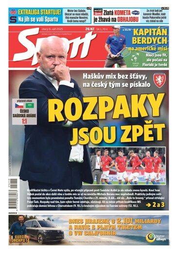Obálka e-magazínu Sport 9.9.2025