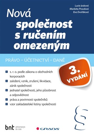 Obálka knihy Nová společnost s ručením omezeným - 3. vydání