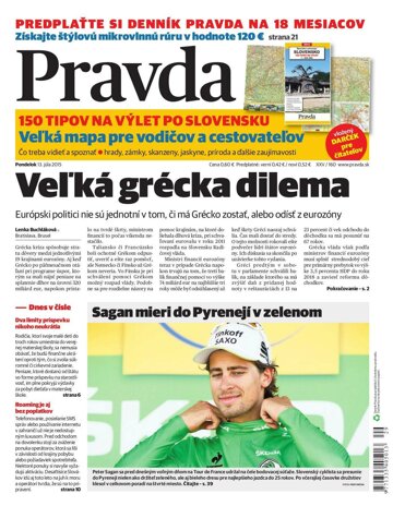 Obálka e-magazínu Pravda 13. 7. 2015