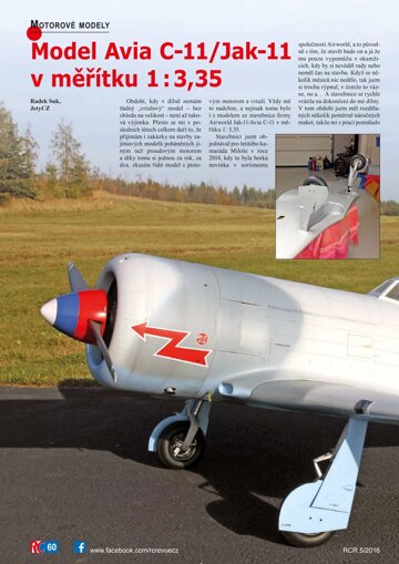 Obálka e-magazínu Model Avia C-11/Jak-11 v měřítku 1 : 3,35