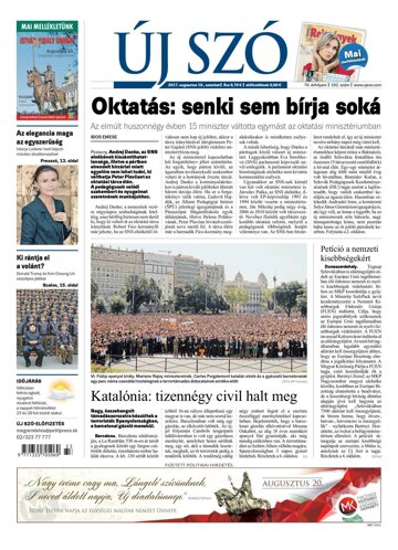 Obálka e-magazínu Új Szó 19.8.2017