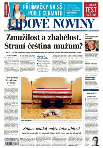 Obálka e-magazínu Lidové noviny 4.12.2018