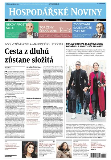 Obálka e-magazínu Hospodářské noviny 016 - 23.1.2019
