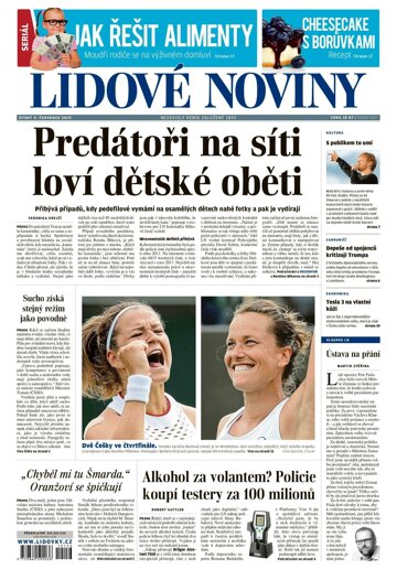 Obálka e-magazínu Lidové noviny 9.7.2019