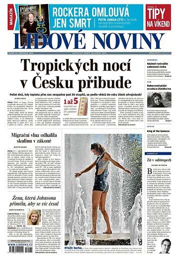 Obálka e-magazínu Lidové noviny 26.7.2019