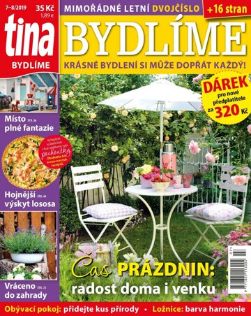 Obálka e-magazínu Tina Bydlíme 7-8/2019