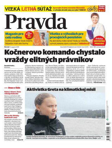 Obálka e-magazínu Pravda 15. 8. 2019