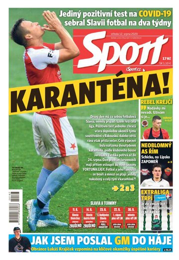 Obálka e-magazínu Sport 12.8.2020