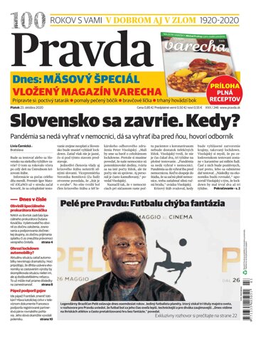 Obálka e-magazínu Pravda 23. 10. 2020