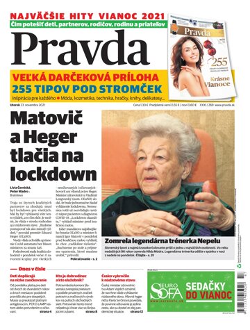 Obálka e-magazínu Pravda Dennik 23. 11. 2021