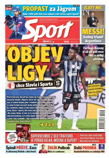 Obálka e-magazínu Sport 30.11.2021