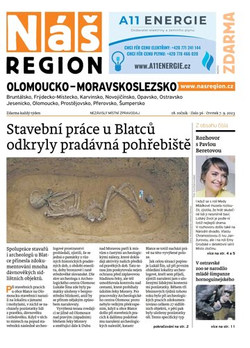 Obálka e-magazínu Náš Region - Olomoucko/Moravskoslezsko 36/2023