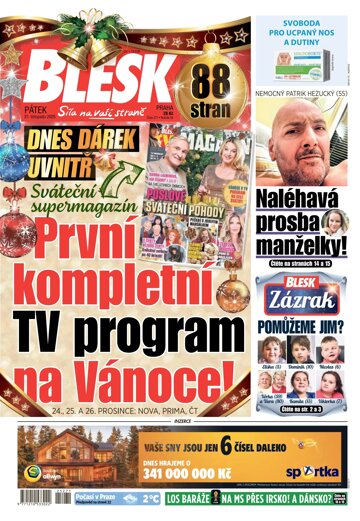 Obálka e-magazínu Blesk 21.11.2025