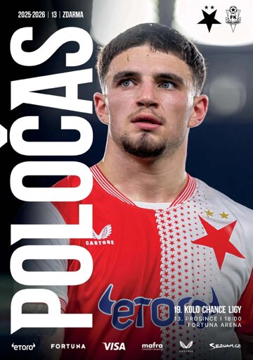 Obálka e-magazínu Poločas 26/2025č.13 Slavia - Jablonec