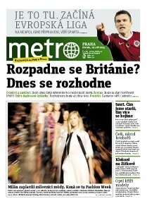 Obálka e-magazínu deník METRO 18.9.2014