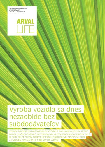 Obálka e-magazínu ARVAL LIFE SK 2/2015